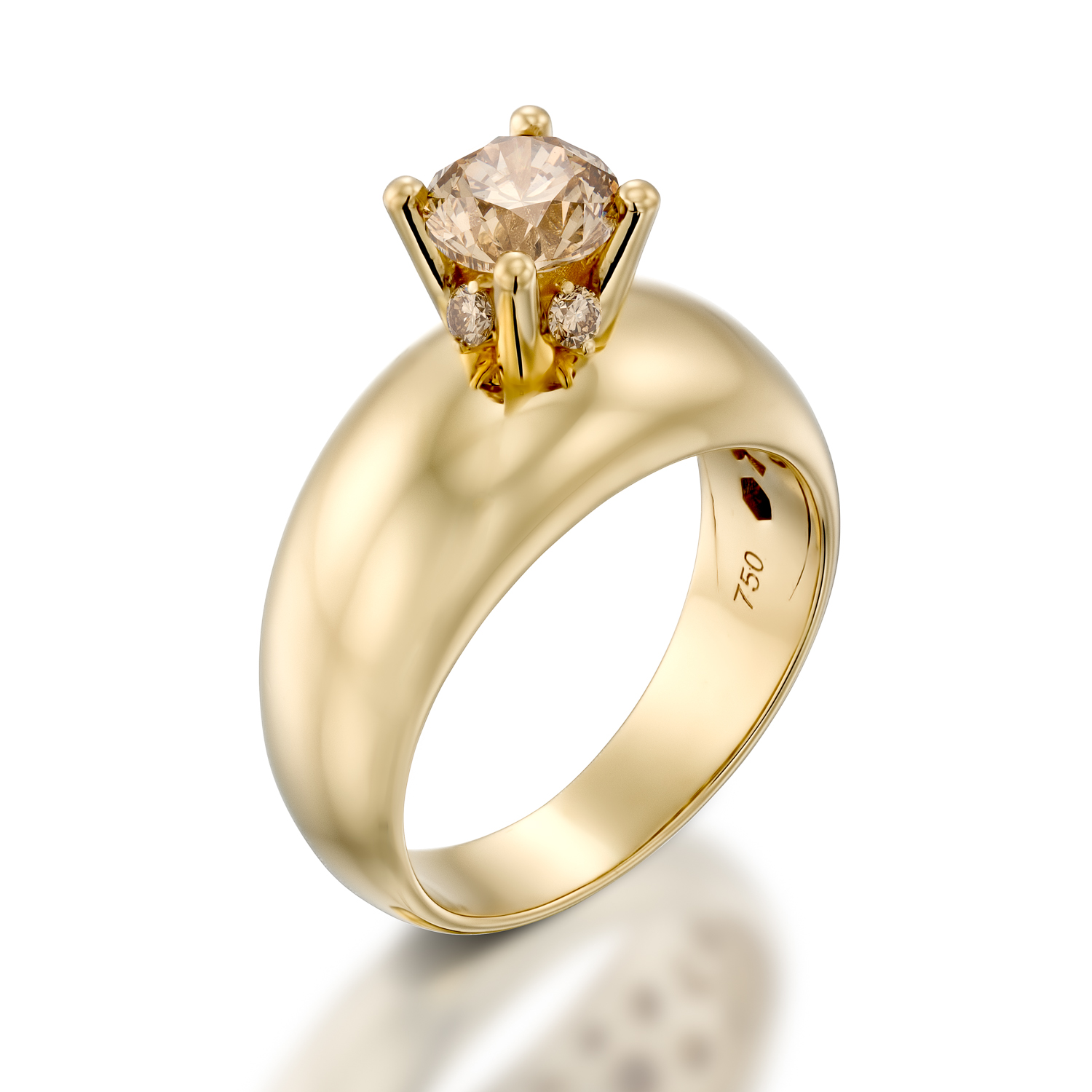 High Setting Rings Round Meital Elkayim: Luxury Jewelry Designer