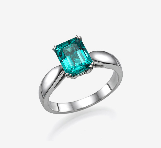 Light Green Emerald Ring