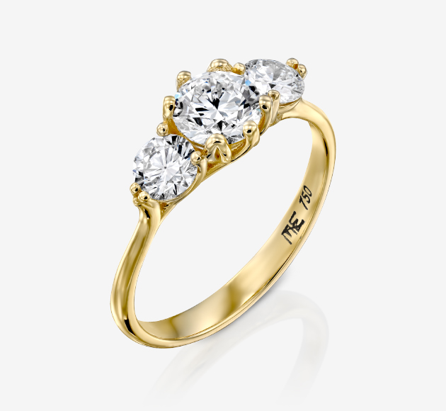   3Stones lab Diamonds Ring