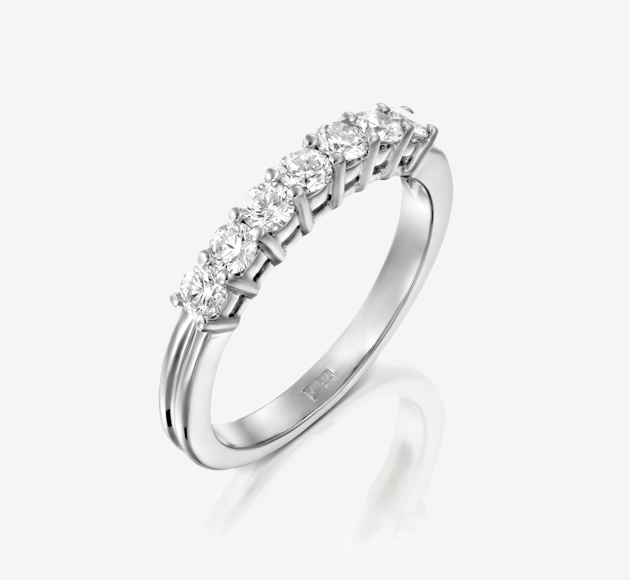 7 Diamonds Wedding Band