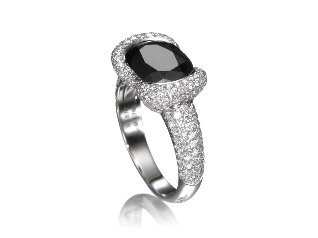 "The Laurence" Rare Blue Sapphire Diamond Ring