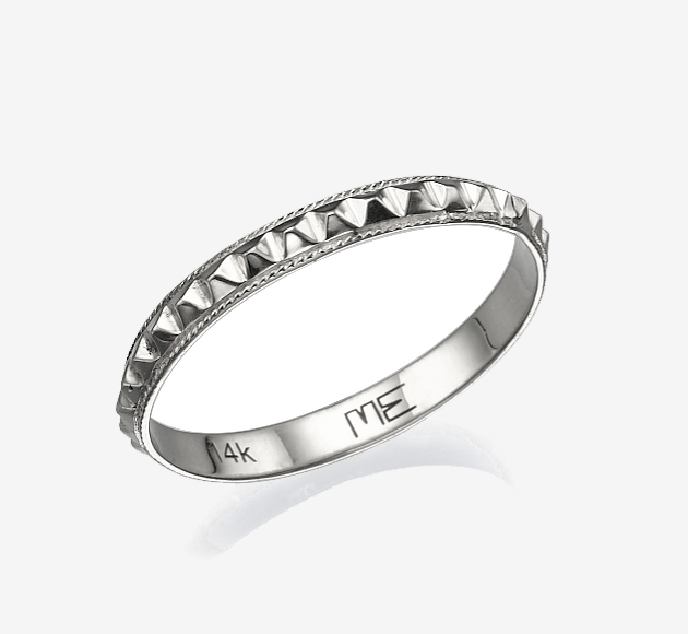 Delicate Pyramid Wedding Band _COPY