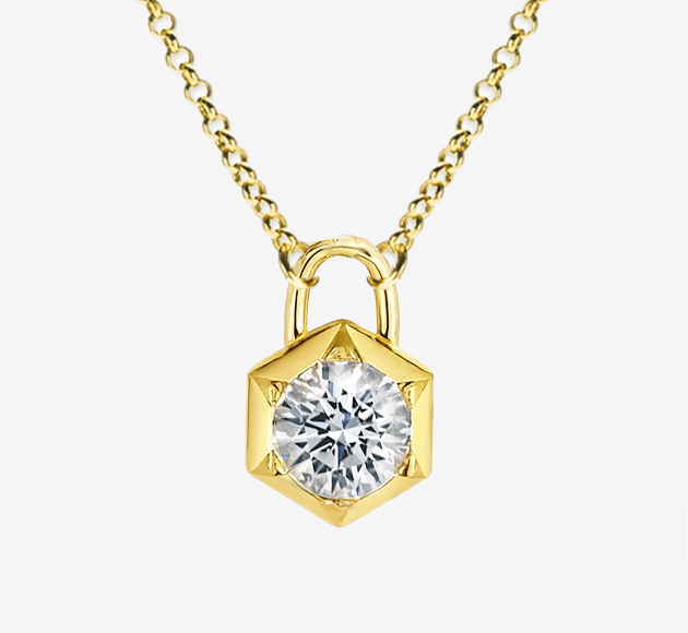 Men’s HEXAGLOW Gold Pendant