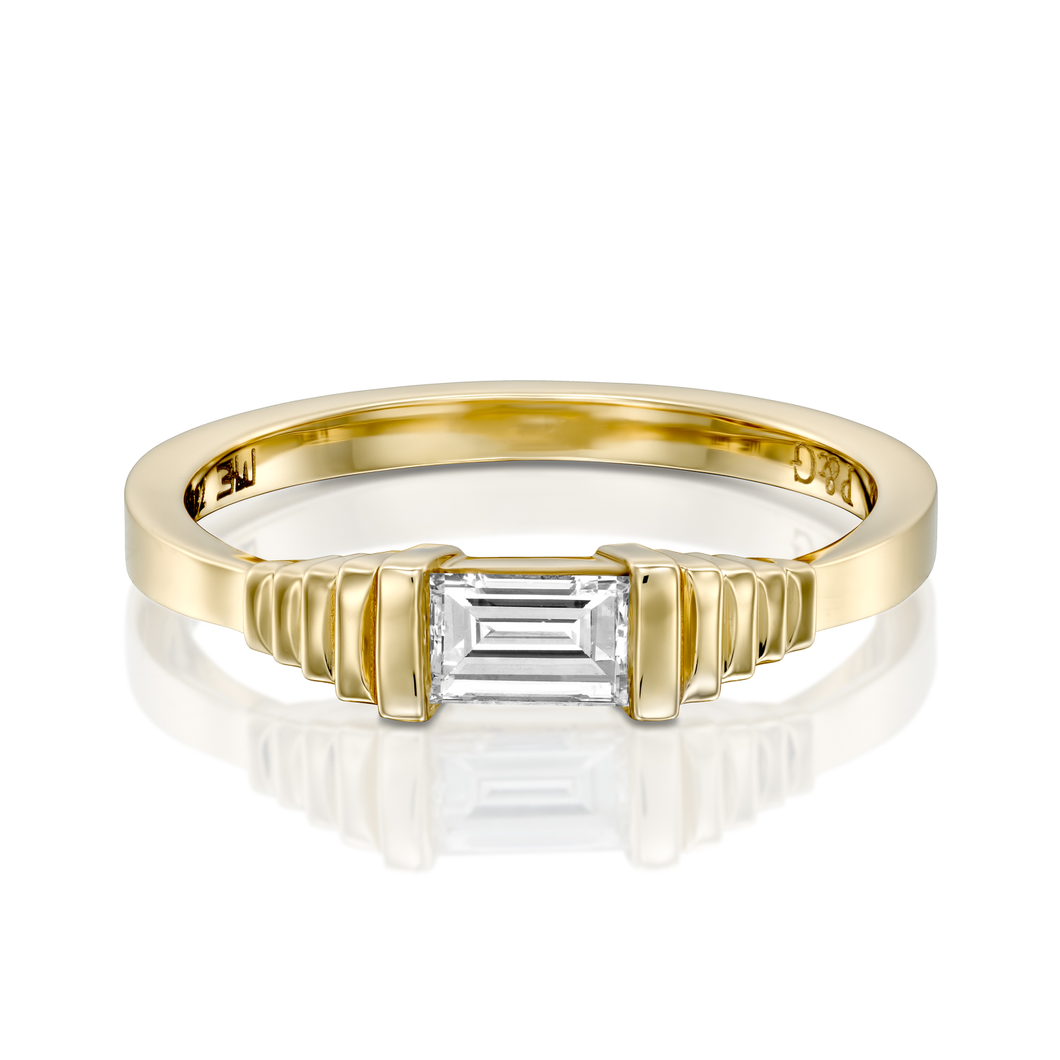  White Sapphire Baguette ring