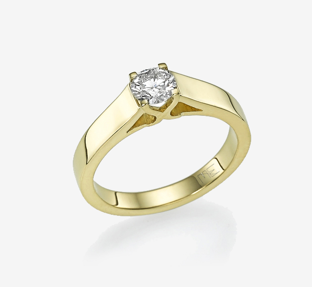 Wide Swan Engagement Ring