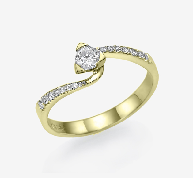 Delicate Twist Diamond Ring