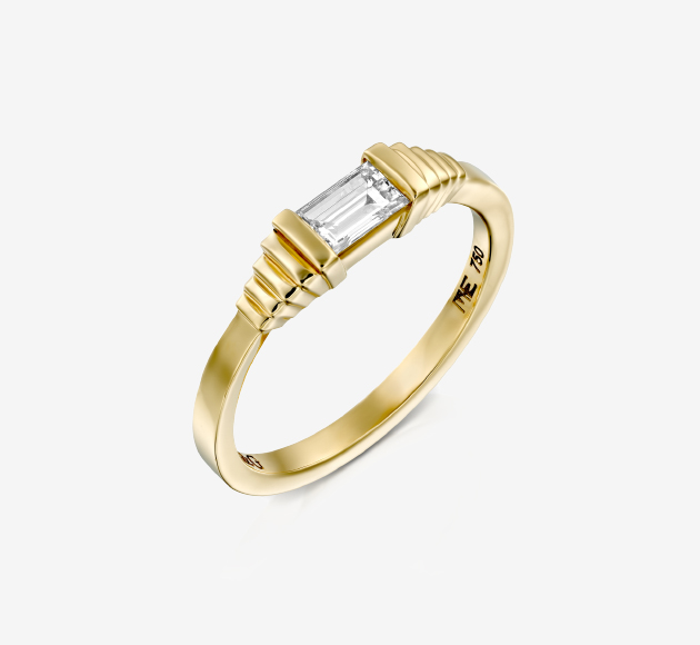 Egyptian design engagement ring